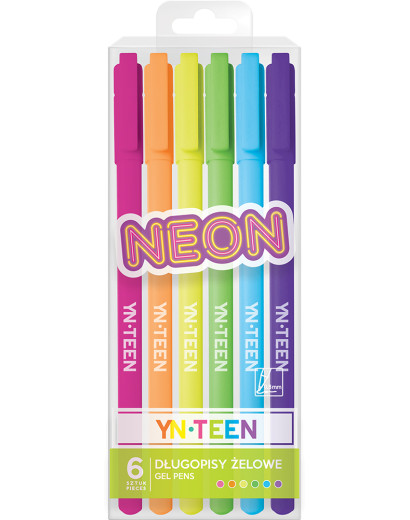 Długopis żelowy neon 6...