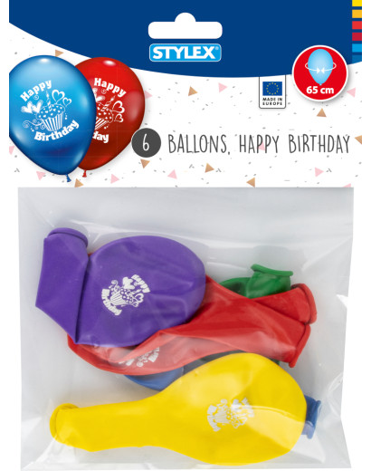Balony Happy Birthay 6 szt...